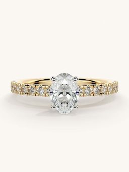 Valanova - Sterling Silver and Certified Lab Grown Diamond 0.81cts Ring - Gold