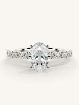 Valanova - Sterling Silver and Certified Lab Grown Diamond 1.06cts Ring - Silver