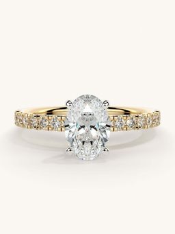 Valanova - Sterling Silver and Certified Lab Grown Diamond 1.06cts Ring - Gold