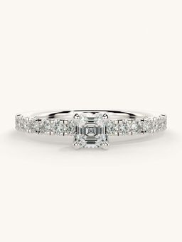 Valanova - Sterling Silver and Certified Lab Grown Diamond 0.56cts Ring - Silver
