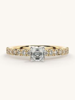 Valanova - Sterling Silver and Certified Lab Grown Diamond 0.56cts Ring - Gold