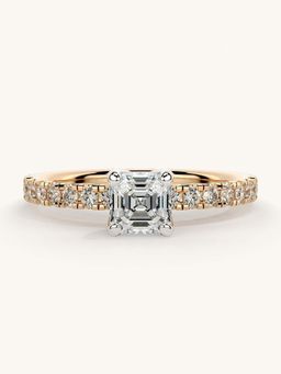 Valanova - Sterling Silver and Certified Lab Grown Diamond 0.81cts Ring - Rose Gold