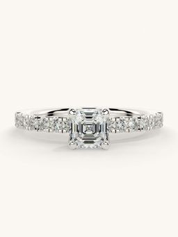 Valanova - Sterling Silver and Certified Lab Grown Diamond 0.81cts Ring - Silver