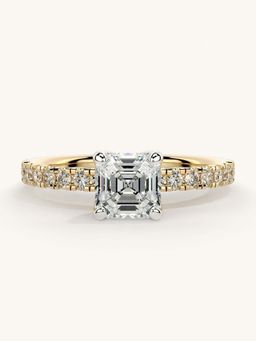 Valanova - Sterling Silver and Certified Lab Grown Diamond 1.06cts Ring - Gold