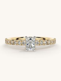 Valanova - Sterling Silver and Certified Lab Grown Diamond 0.56cts Ring - Gold