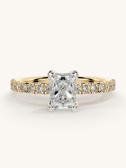 Valanova - Sterling Silver and Certified Lab Grown Diamond 0.81cts Ring - Gold