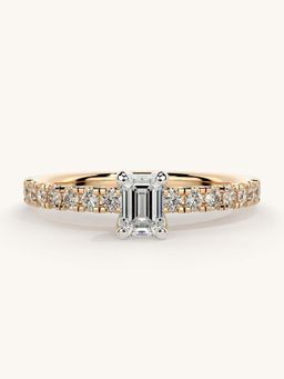 Valanova - Sterling Silver and Certified Lab Grown Diamond 0.56cts Ring - Rose Gold