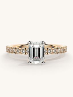 Valanova - Sterling Silver and Certified Lab Grown Diamond 1.06cts Ring - Rose Gold