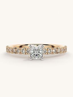 Valanova - Sterling Silver and Certified Lab Grown Diamond 0.56cts Ring - Rose Gold