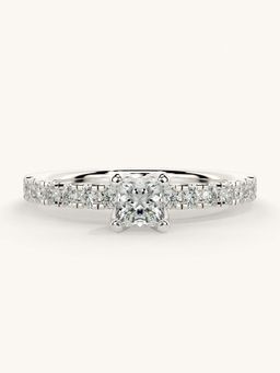 Valanova - Sterling Silver and Certified Lab Grown Diamond 0.56cts Ring - Silver