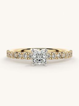 Valanova - Sterling Silver and Certified Lab Grown Diamond 0.56cts Ring - Gold