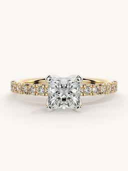 Valanova - Sterling Silver and Certified Lab Grown Diamond 1.06cts Ring - Gold