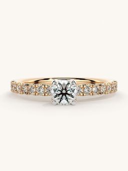 Valanova - Sterling Silver and Certified Lab Grown Diamond 0.56cts Ring - Rose Gold
