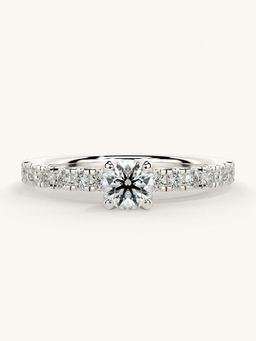 Valanova - Sterling Silver and Certified Lab Grown Diamond 0.56cts Ring - Silver