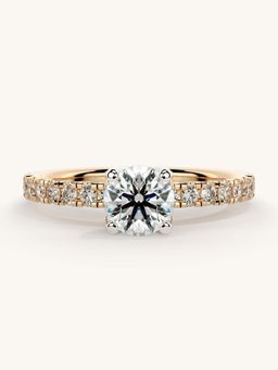 Valanova - Sterling Silver and Certified Lab Grown Diamond 0.81cts Ring - Rose Gold