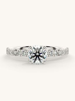 Valanova - Sterling Silver and Certified Lab Grown Diamond 0.81cts Ring - Silver