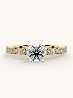 Valanova - Sterling Silver and Certified Lab Grown Diamond 0.81cts Ring - Gold