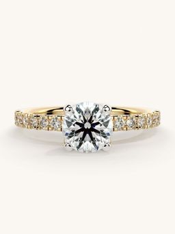 Valanova - Sterling Silver and Certified Lab Grown Diamond 1.06cts Ring - Gold