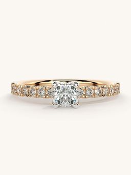 Valanova - Sterling Silver and Certified Lab Grown Diamond 0.56cts Ring - Rose Gold