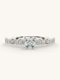 Valanova - Sterling Silver and Certified Lab Grown Diamond 0.56cts Ring - Silver