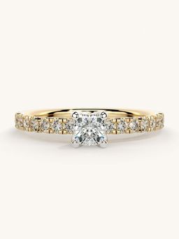Valanova - Sterling Silver and Certified Lab Grown Diamond 0.56cts Ring - Gold