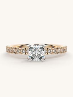 Valanova - Sterling Silver and Certified Lab Grown Diamond 0.81cts Ring - Rose Gold