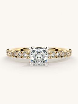 Valanova - Sterling Silver and Certified Lab Grown Diamond 0.81cts Ring - Gold