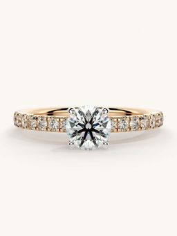 Valanova - Sterling Silver and Certified Lab Grown Diamond 0.81cts Ring - Rose Gold