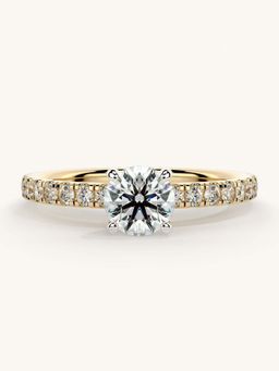 Valanova - Sterling Silver and Certified Lab Grown Diamond 0.81cts Ring - Gold