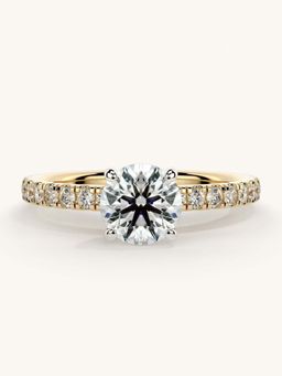 Valanova - Sterling Silver and Certified Lab Grown Diamond 1.06cts Ring - Gold