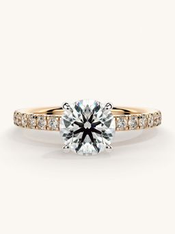 Valanova - Sterling Silver and Certified Lab Grown Diamond 1.31cts Ring - Rose Gold