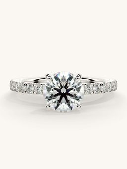 Valanova - Sterling Silver and Certified Lab Grown Diamond 1.31cts Ring - Silver