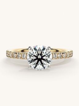 Valanova - Sterling Silver and Certified Lab Grown Diamond 1.31cts Ring - Gold
