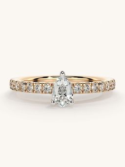 Valanova - Sterling Silver and Certified Lab Grown Diamond 0.56cts Ring - Rose Gold