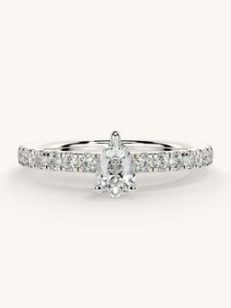 Valanova - Sterling Silver and Certified Lab Grown Diamond 0.56cts Ring - Silver