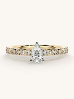 Valanova - Sterling Silver and Certified Lab Grown Diamond 0.56cts Ring - Gold