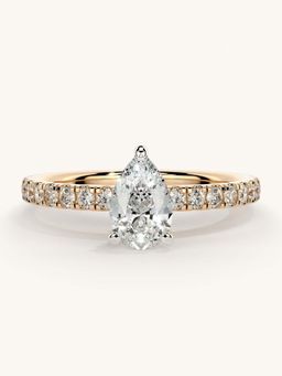 Valanova - Sterling Silver and Certified Lab Grown Diamond 0.81cts Ring - Rose Gold