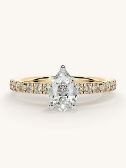 Valanova - Sterling Silver and Certified Lab Grown Diamond 0.81cts Ring - Gold
