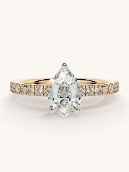 Valanova - Sterling Silver and Certified Lab Grown Diamond 1.06cts Ring - Rose Gold