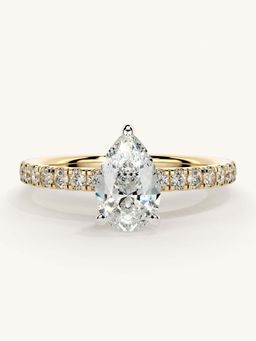 Valanova - Sterling Silver and Certified Lab Grown Diamond 1.06cts Ring - Gold