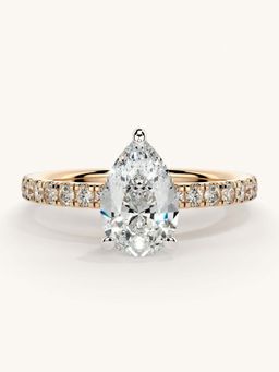 Valanova - Sterling Silver and Certified Lab Grown Diamond 1.31cts Ring - Rose Gold