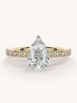 Valanova - Sterling Silver and Certified Lab Grown Diamond 1.31cts Ring - Gold