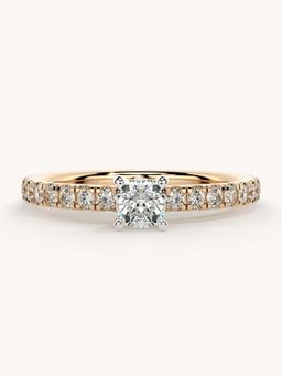 Valanova - Sterling Silver and Certified Lab Grown Diamond 0.56cts Ring - Rose Gold
