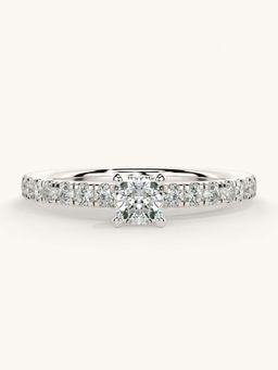 Valanova - Sterling Silver and Certified Lab Grown Diamond 0.56cts Ring - Silver