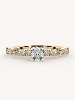 Valanova - Sterling Silver and Certified Lab Grown Diamond 0.56cts Ring - Gold