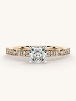Valanova - Sterling Silver and Certified Lab Grown Diamond 0.81cts Ring - Rose Gold