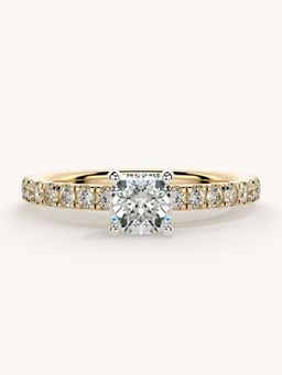 Valanova - Sterling Silver and Certified Lab Grown Diamond 0.81cts Ring - Gold