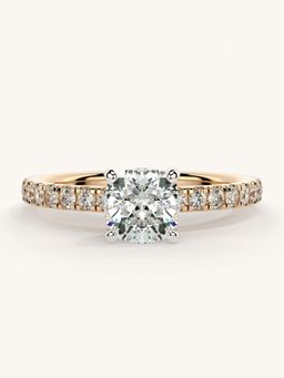 Valanova - Sterling Silver and Certified Lab Grown Diamond 1.06cts Ring - Rose Gold