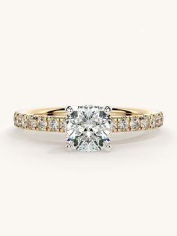 Valanova - Sterling Silver and Certified Lab Grown Diamond 1.06cts Ring - Gold