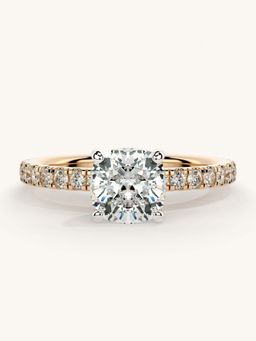Valanova - Sterling Silver and Certified Lab Grown Diamond 1.31cts Ring - Rose Gold